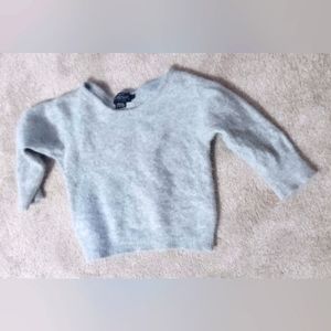 Lambs wool and angora medium grey silver sweater